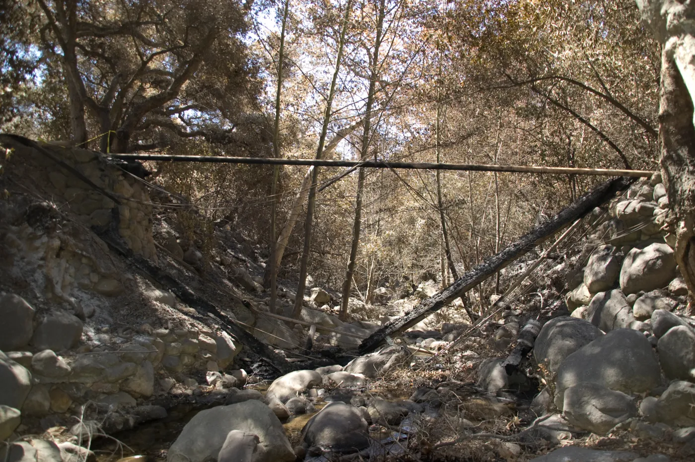 Campbell Bridge after the Jesusita Fire