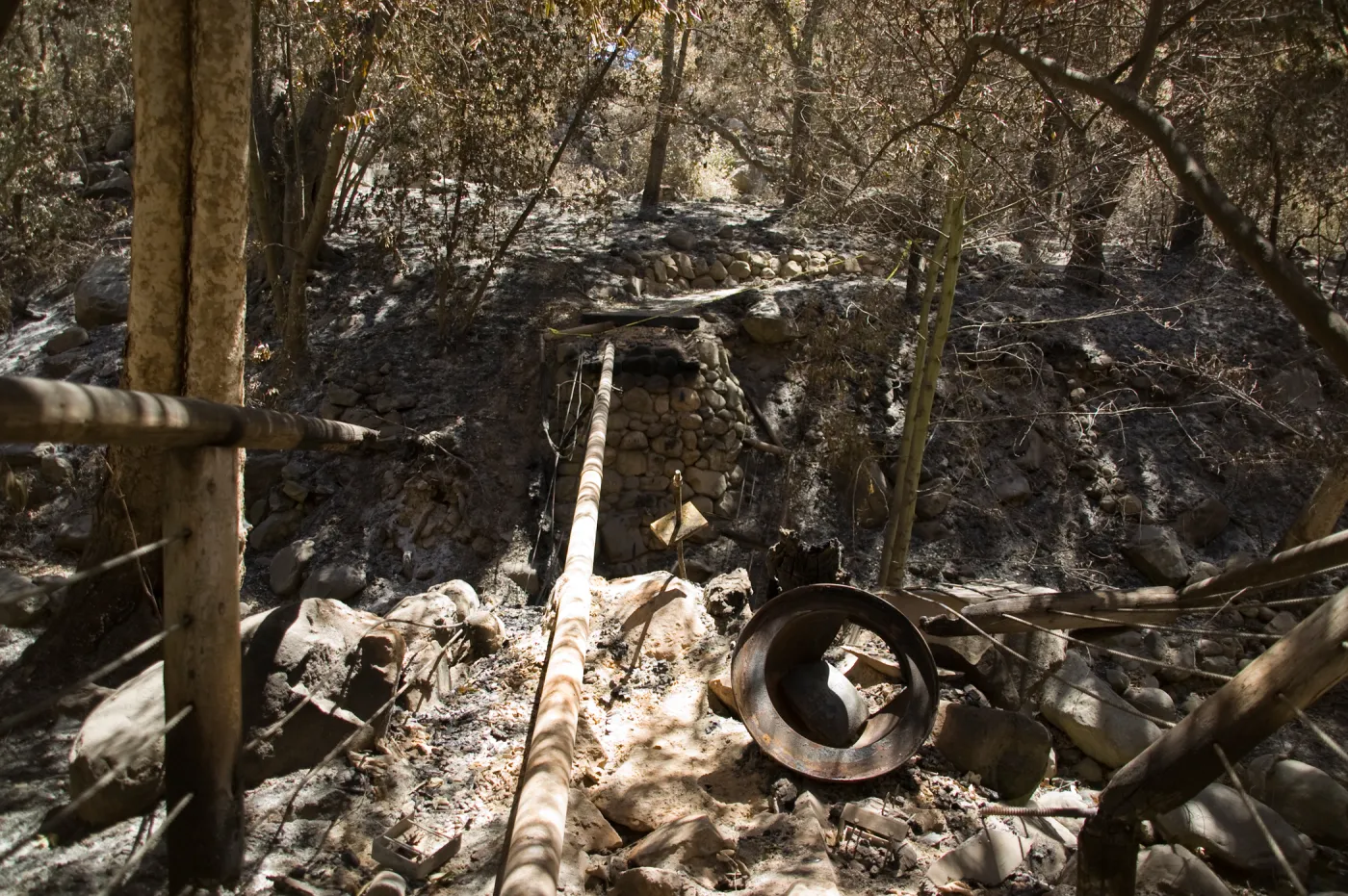 Campbell Bridge after the Jesusita Fire