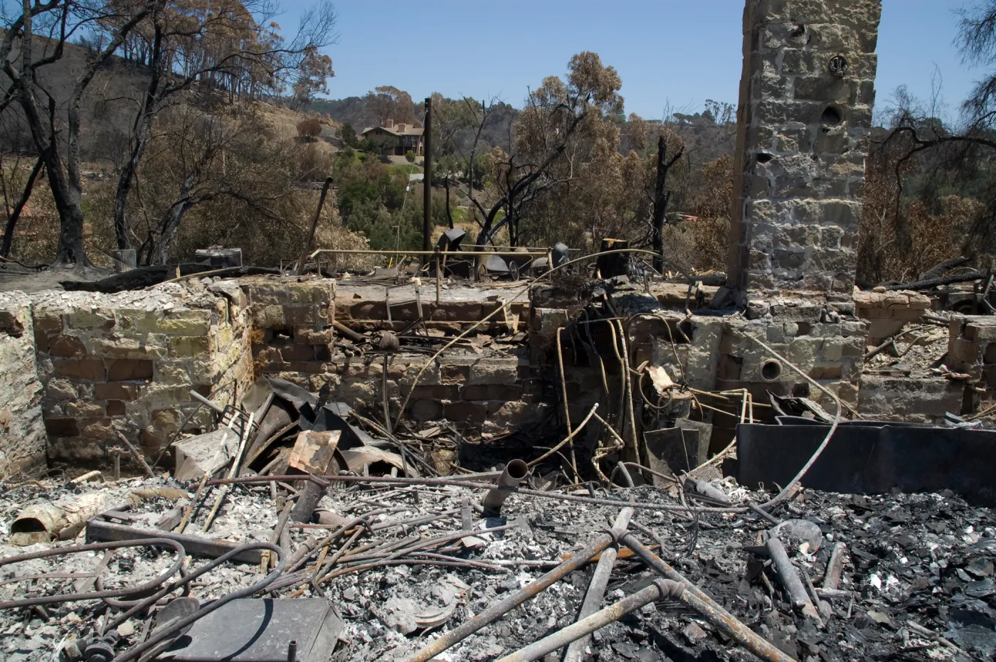 Gane House site, after the Jesusita Fire