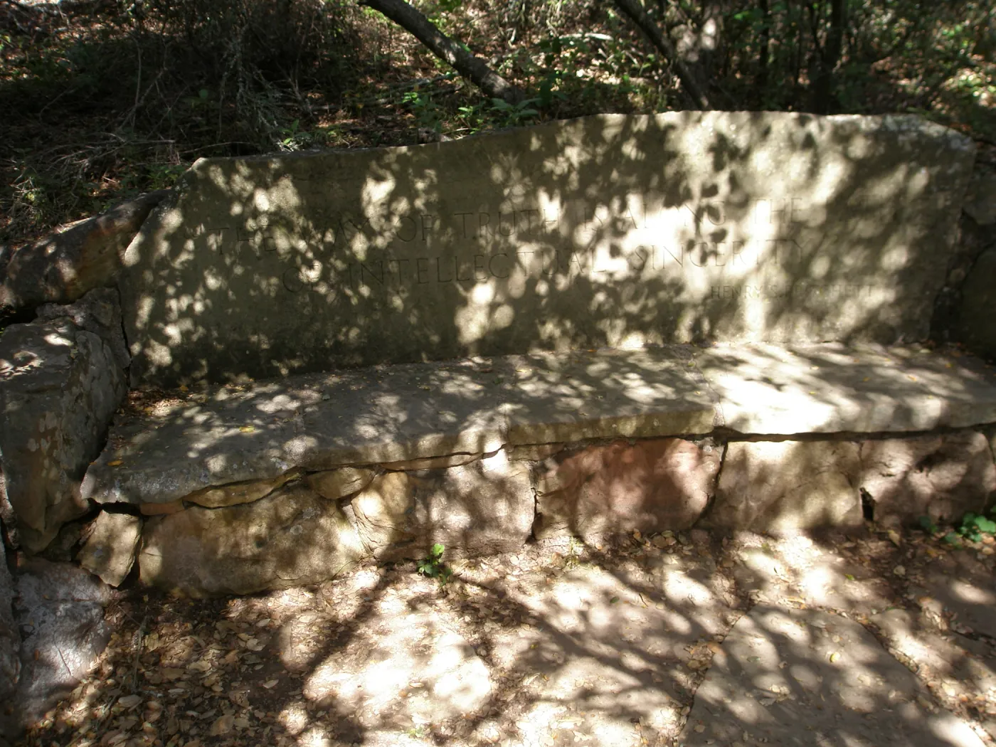 The Pritchett Bench, stone bench