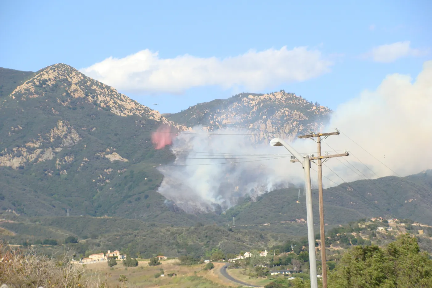 Jesusita Fire from San Marcos Pass, Day 1, 4:40 PM