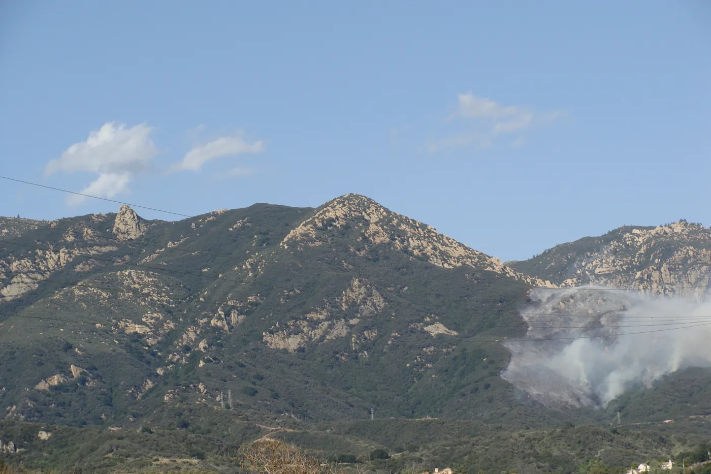 Jesusita Fire from San Marcos Pass, Day 1, 4:58 PM