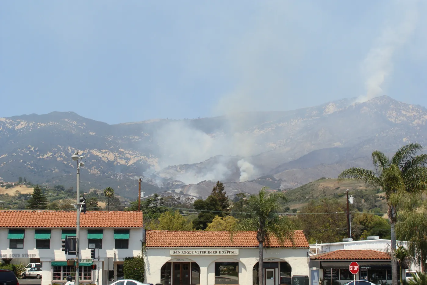 Jesusita Fire from San Roque neighborhood, Day 3, 1:45 PM