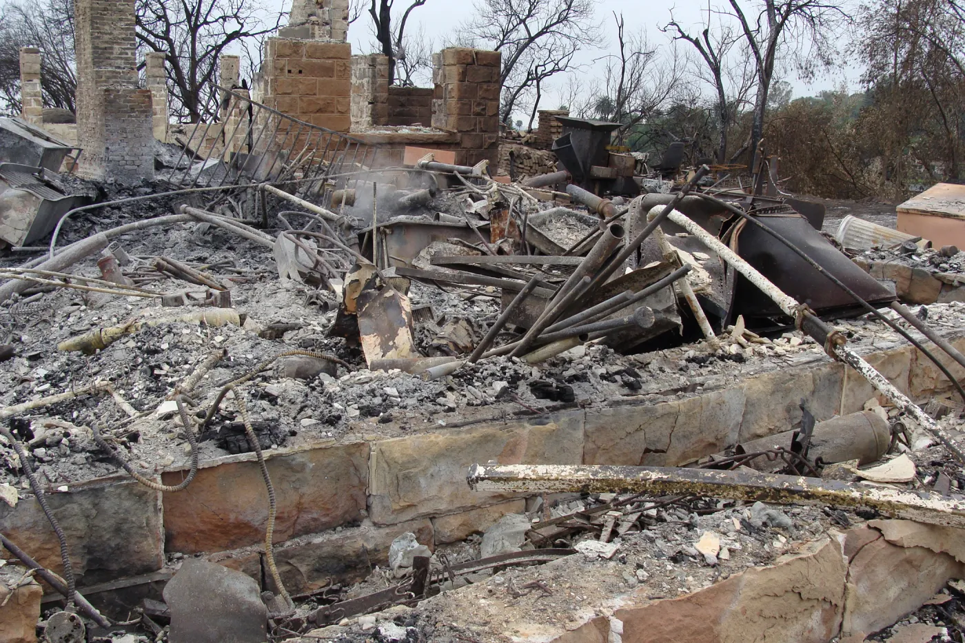 Gane House site, after the Jesusita Fire