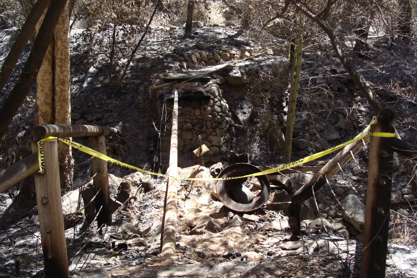 The Campbell Bridge, after the Jesusita Fire