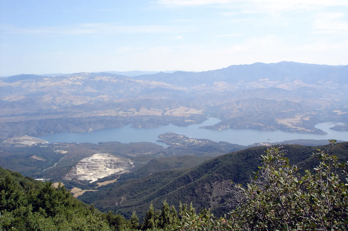 view of Lake Cachuma from West Camino Cielo, SBBG Research 2005
