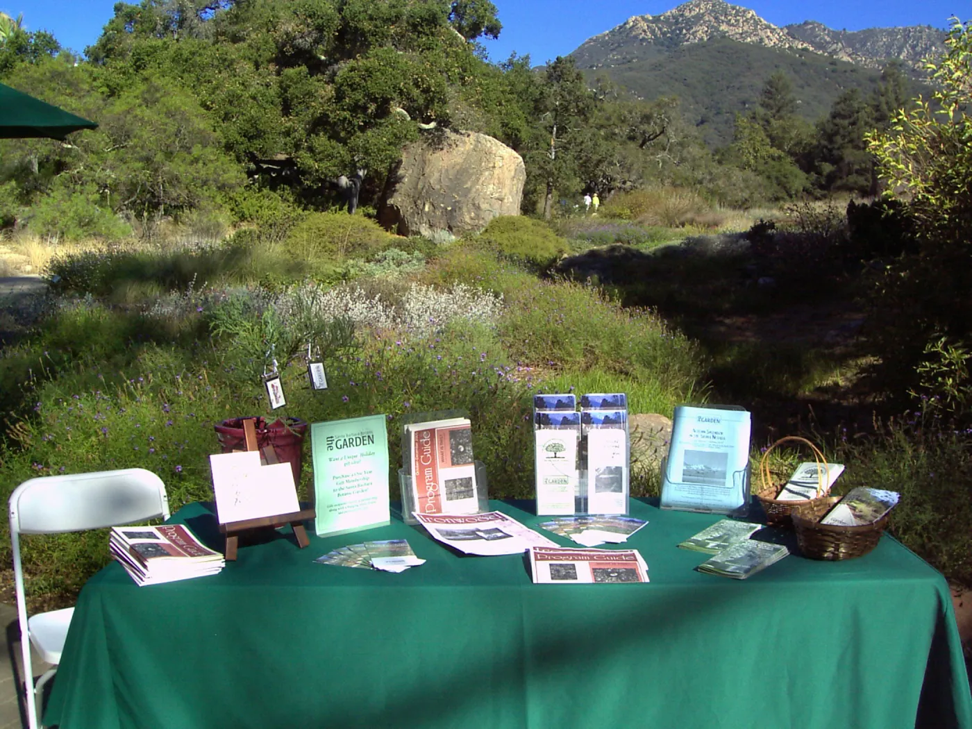 Reception table, Fall Plant Sale, 2005