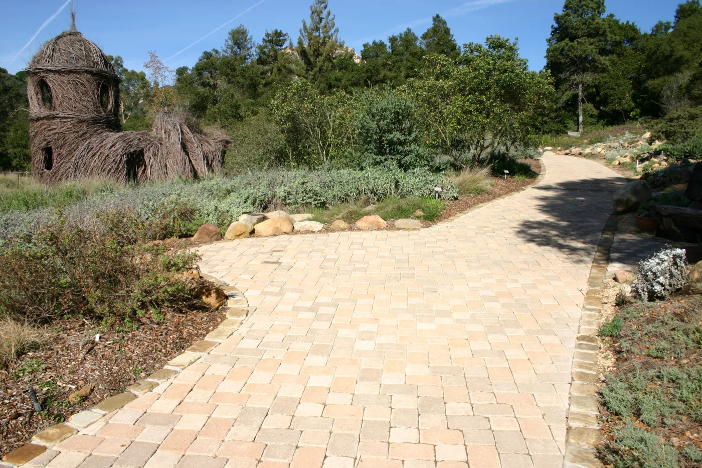 pavered pathway along the Meadow, Toad Hall exhibit
