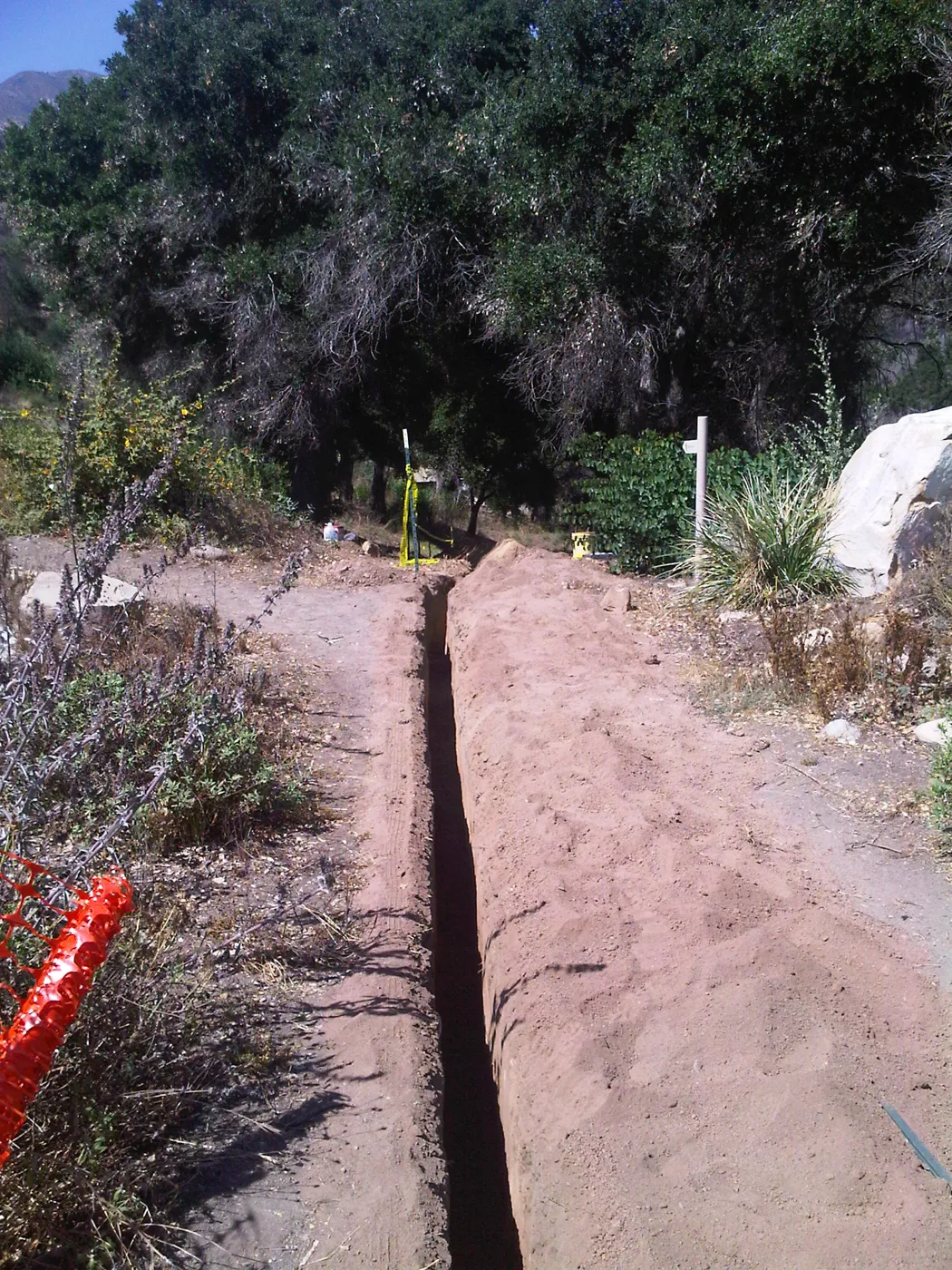 new irrigation lines on the Porter Trail slope, 2010