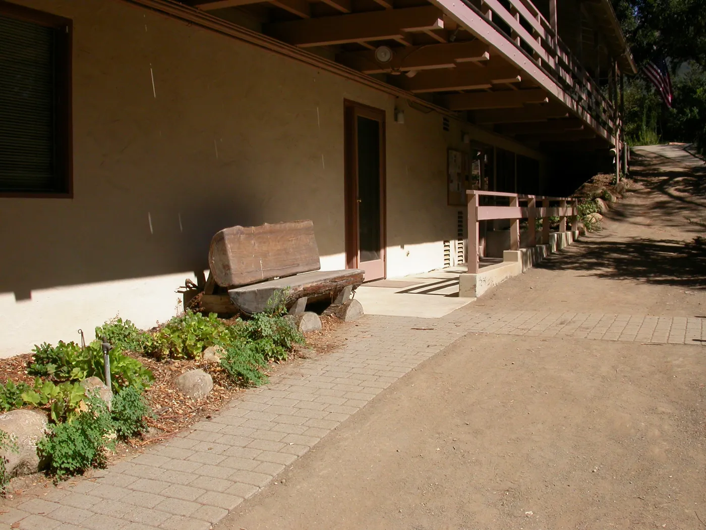 Santa Barbara Foundation Bench east side of north wing (Bench #22)