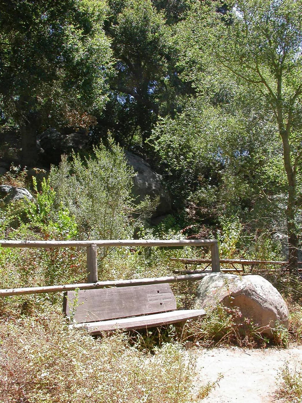 Oatman Bench on Campbell Trail, Picnic Area (Bench #23)