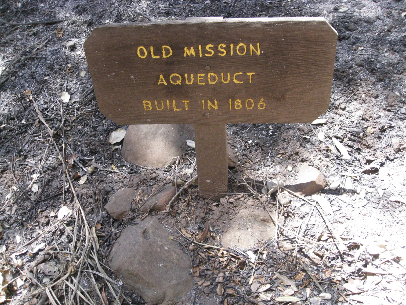 sign not damaged by the Jesusita Fire