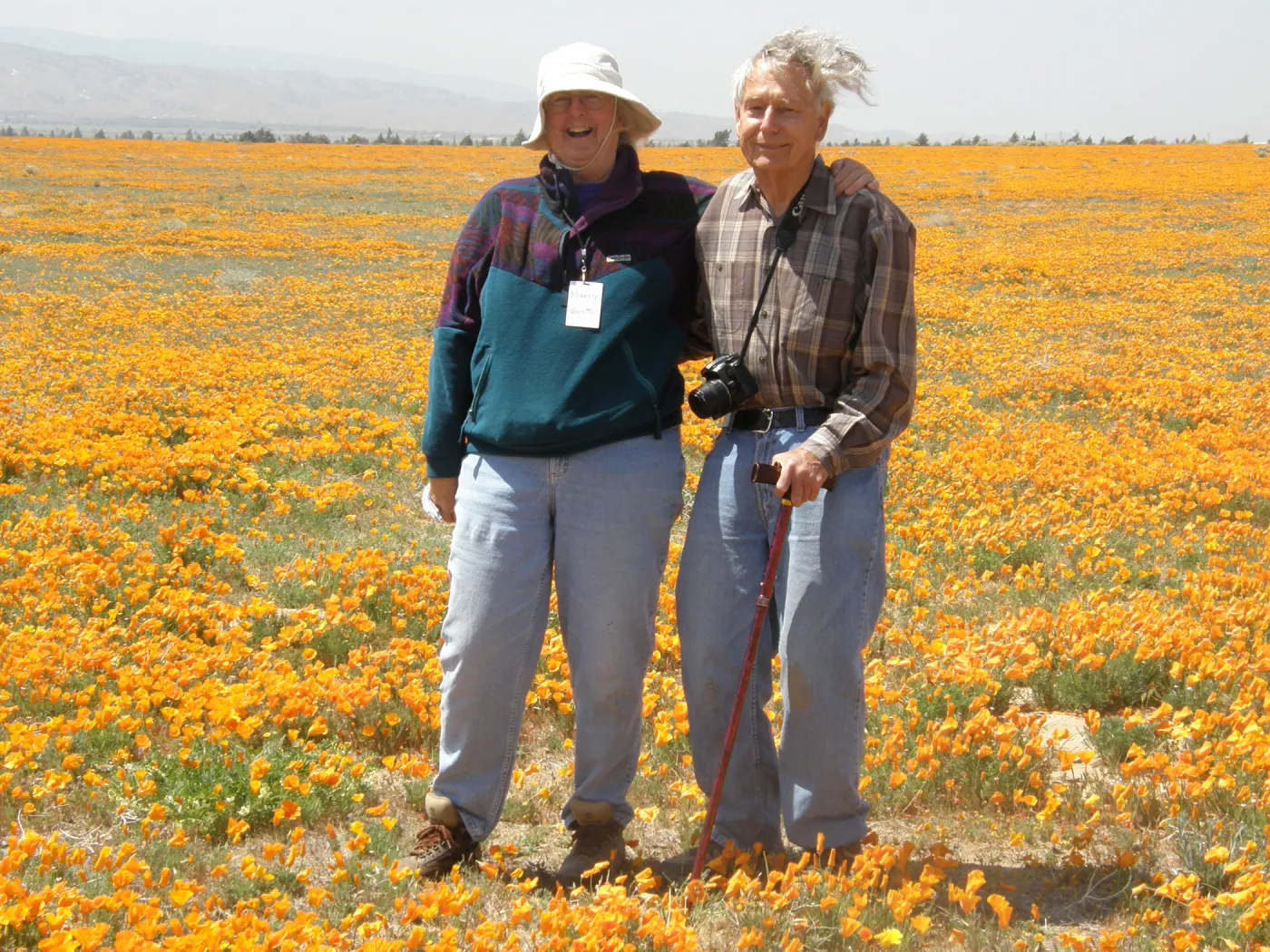 Bob Haller and Nancy Vivrettte, Antelope Valley, field of poppies