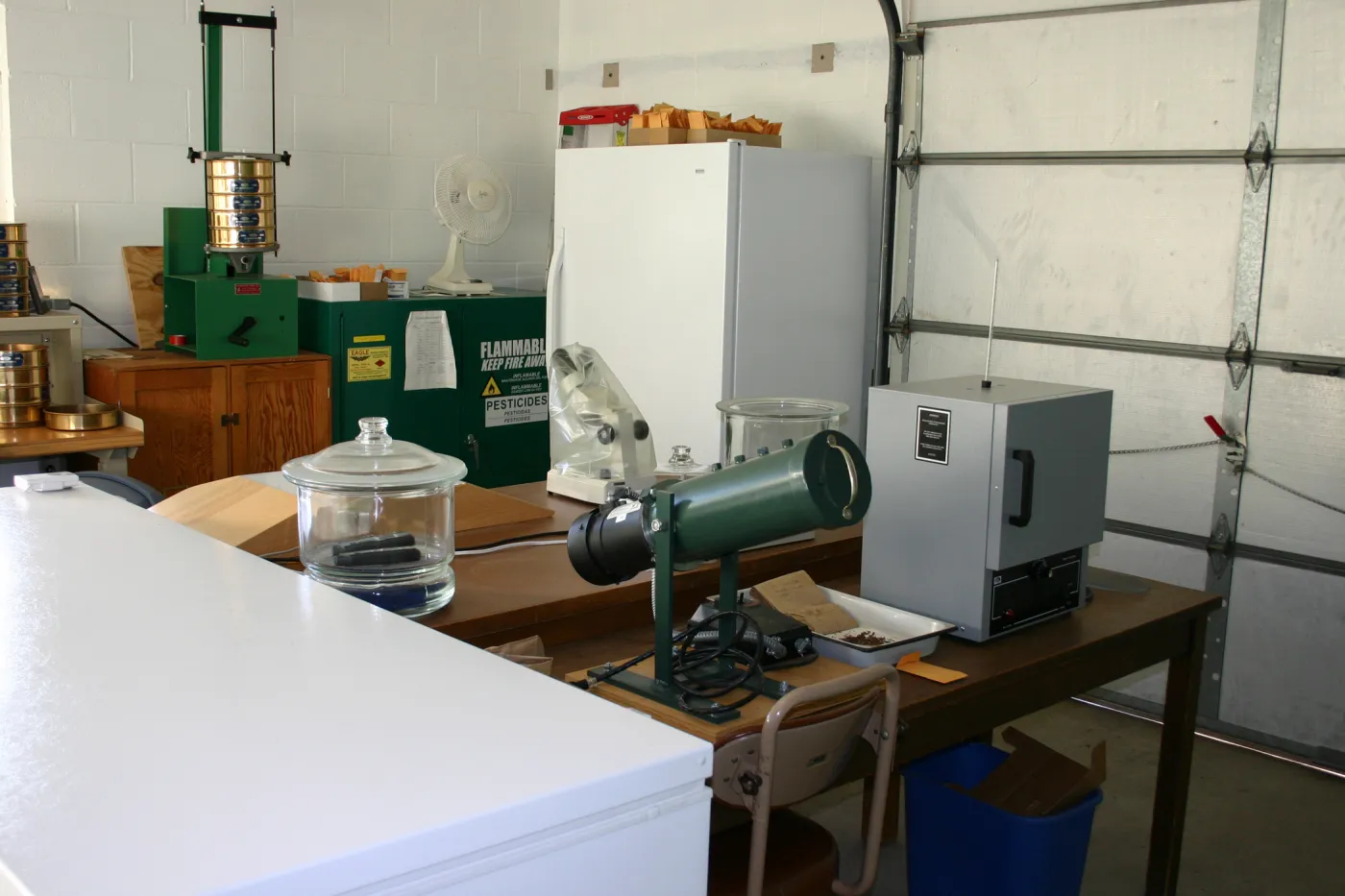 Seed cleaning equipment and storage facility at the Hort Unit