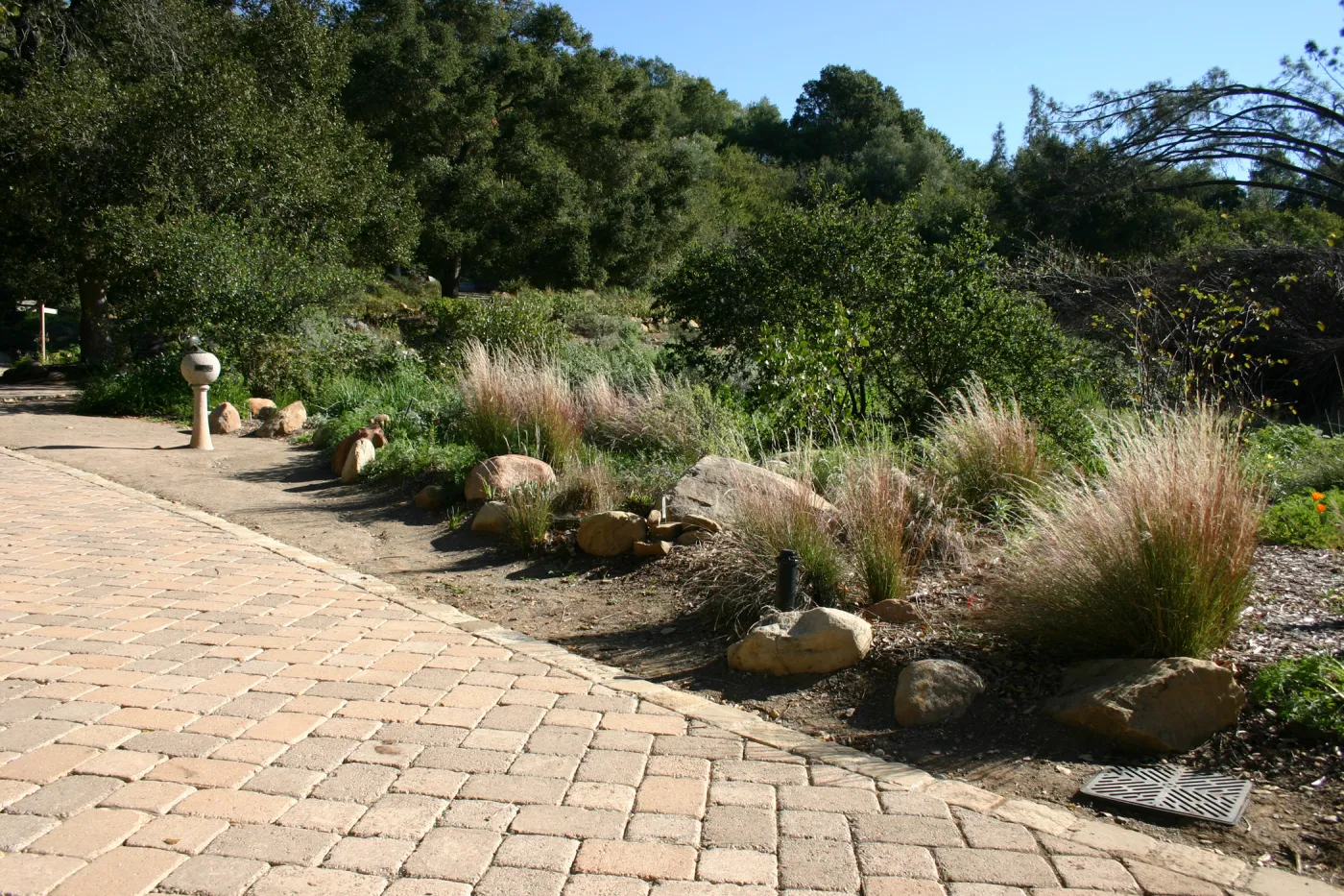 new paved pathway along the top of the Meadow