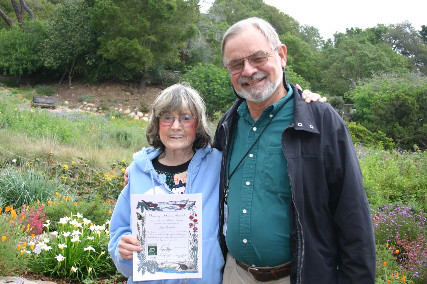 Jean Heywood 'Unsung Hero Award' with Dieter Wilken, Volunteer Luncheon, 2006