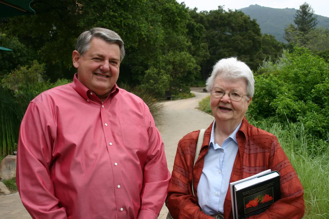 Bliss Luncheon, on the Blaksley Boulder patio, Ed Schneider and Shirley Tucker