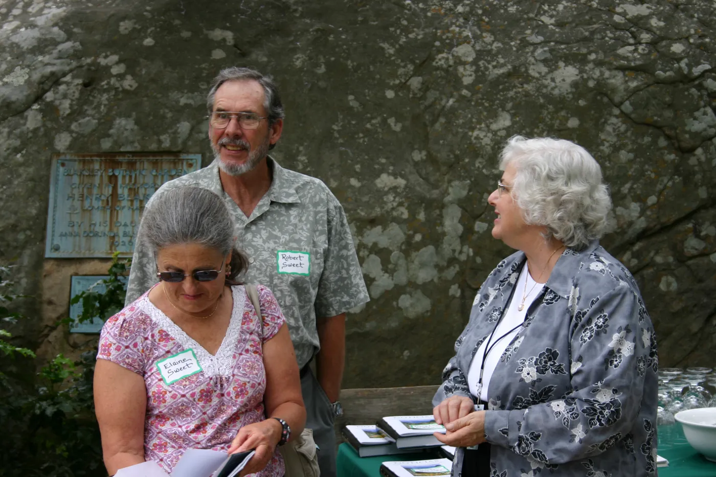 Bliss Luncheon, on the Blaksley Boulder patio, Mary Allcott