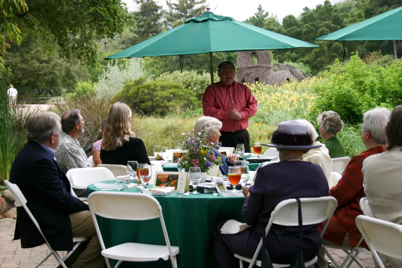 Bliss Luncheon, on the Blaksley Boulder patio, Ed Schneider