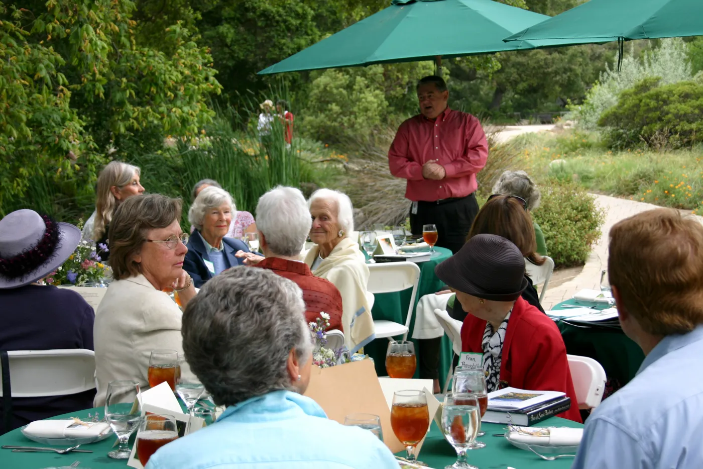 Bliss Luncheon, on the Blaksley Boulder patio, Ed Schneider