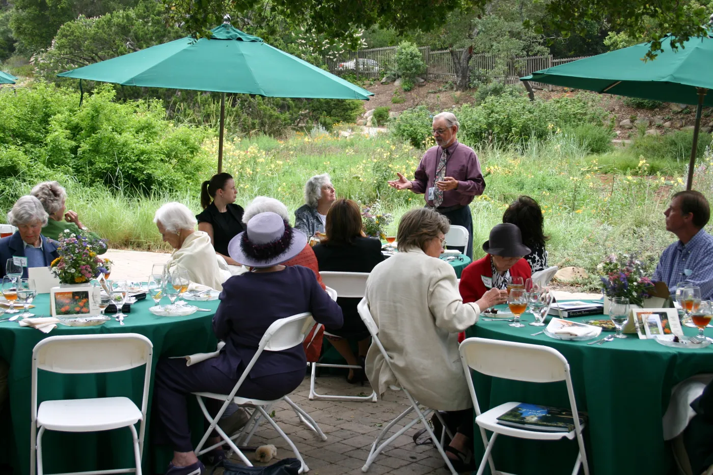 Bliss Luncheon, on the Blaksley Boulder patio, Dieter Wilken