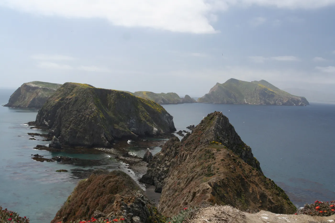 multiple island view, Anacapa Island, SBBG field trip, 2008