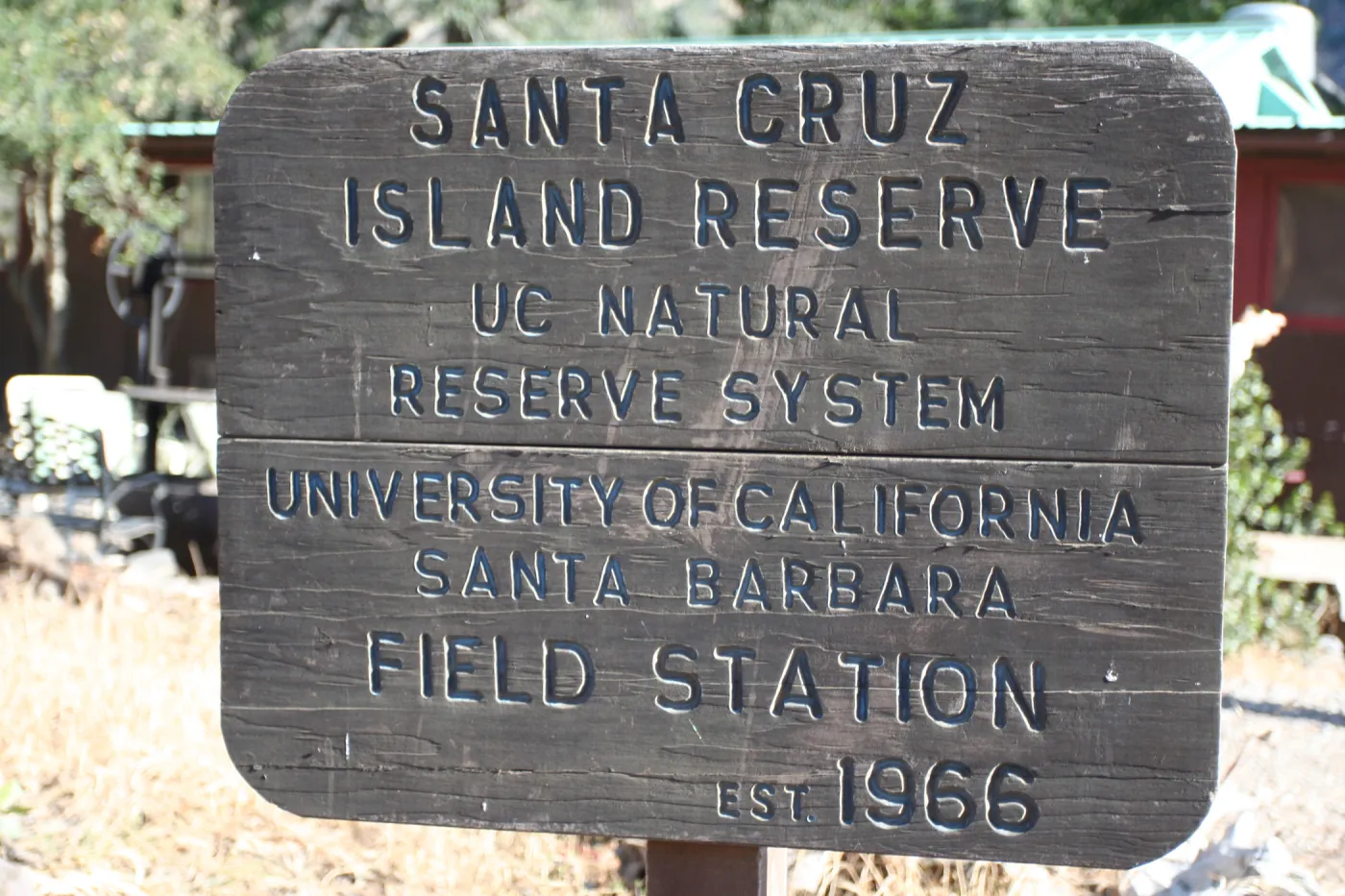 TEAWET, Santa Cruz Island field trip, 2009, sign for UC Field Station