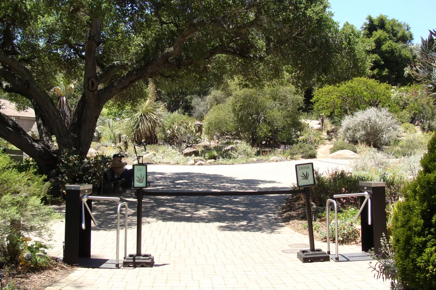 turnstiles installed at Garden Entrance, 2011, SBBG