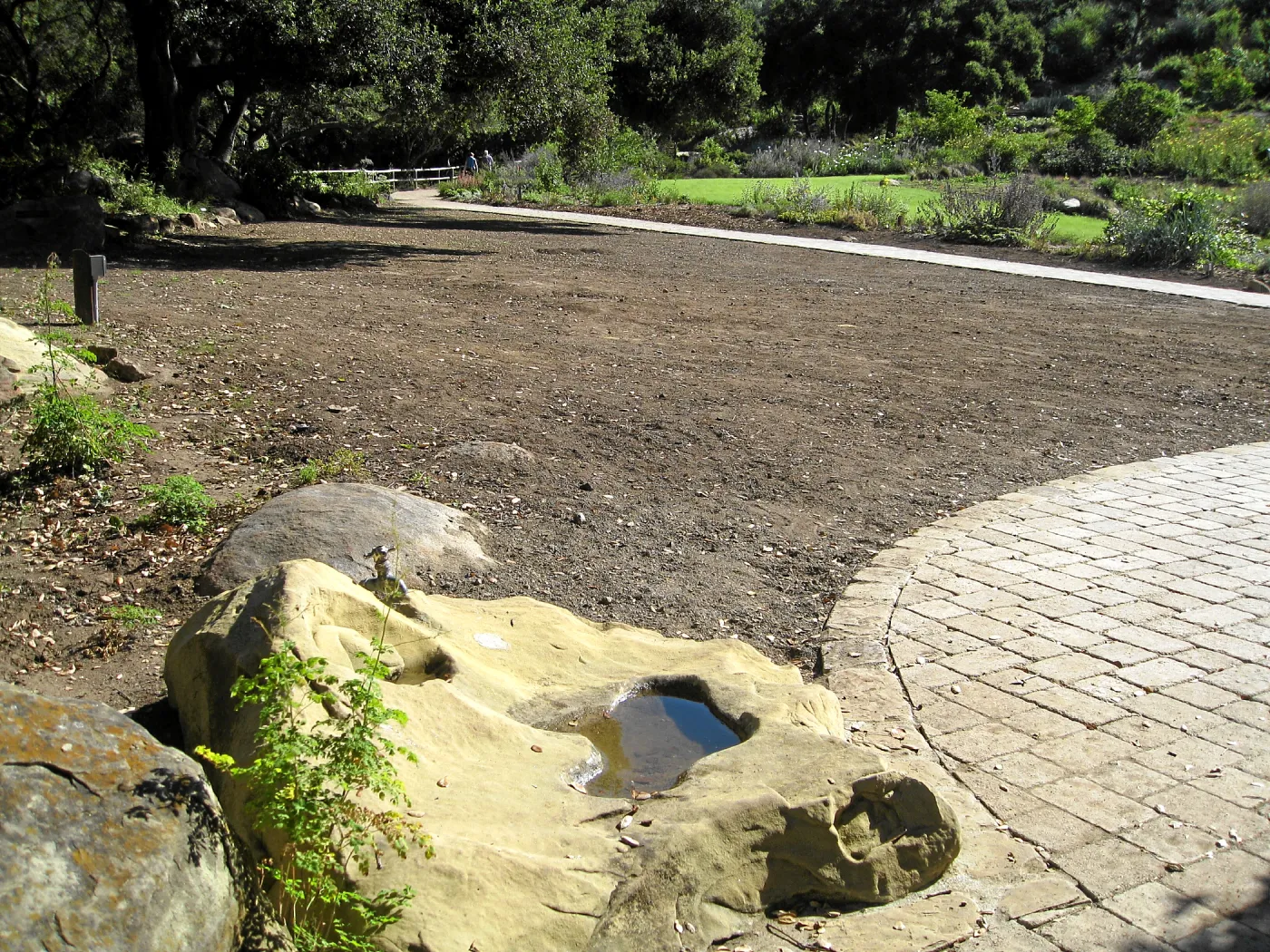 Garden terrace site after deconstruction