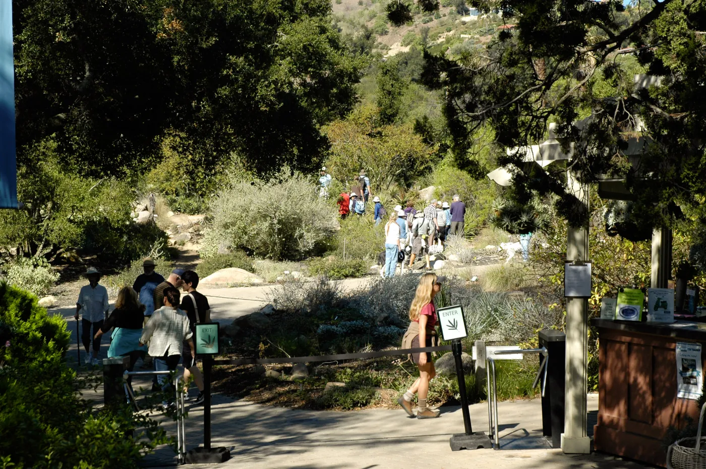 visitors at the Garden Entrance, Docent Tour in the Desert Section, SBBG Community Free Day, October 16 2011