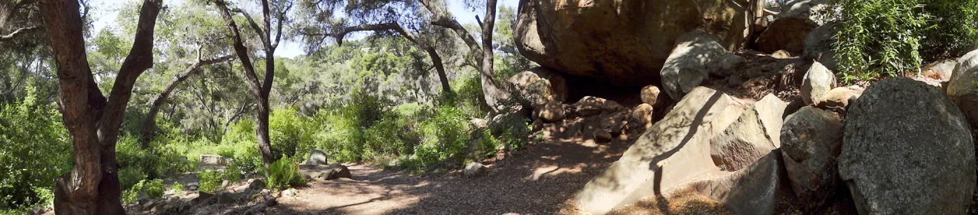 Canyon Trail, panorama, boulders