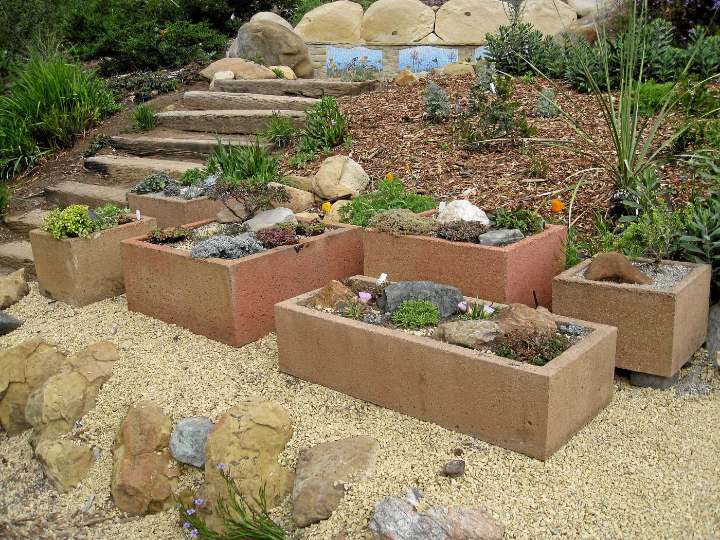 New trough gardens in the Meadow View