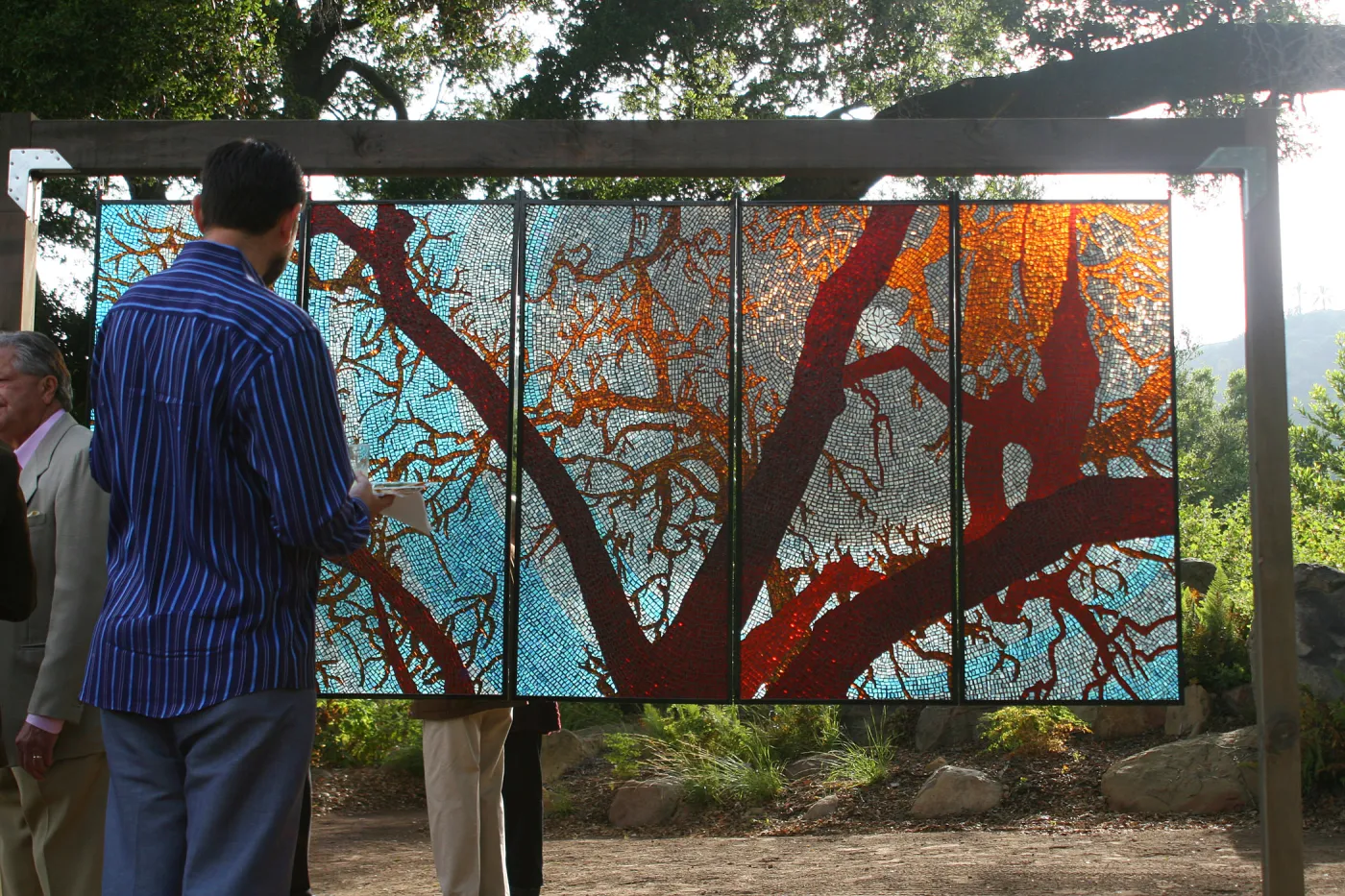 stained glass art exhibit, Rose and Nightingale concert in the Garden event