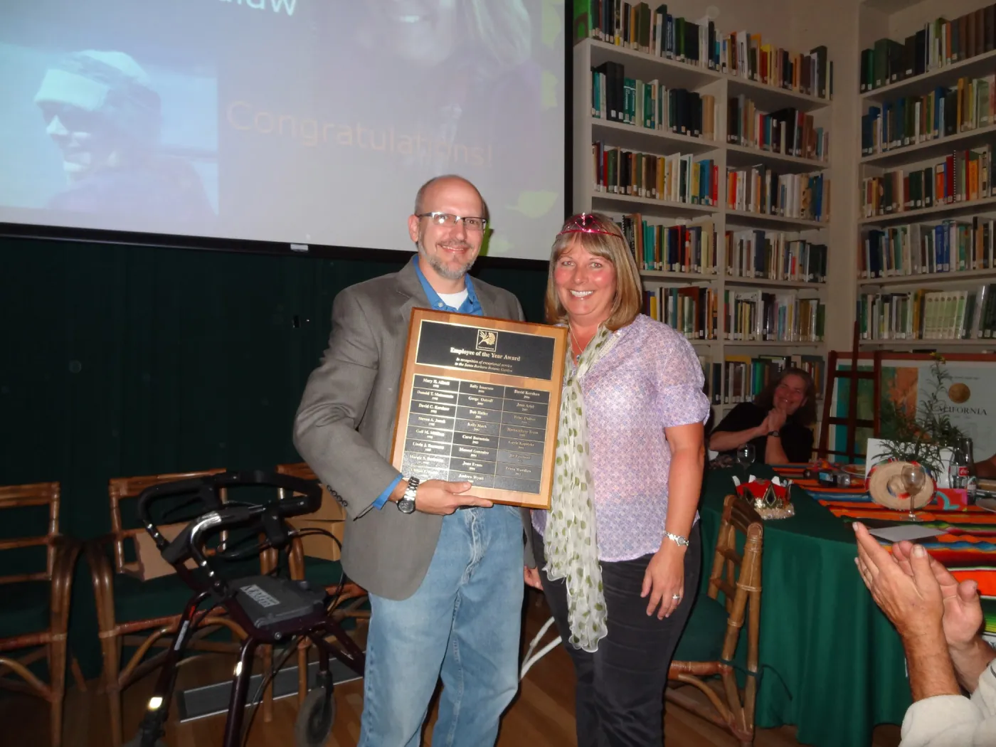 SBBG Employee Recognition event 2012, Steve Windhager and Tricia Wardlaw