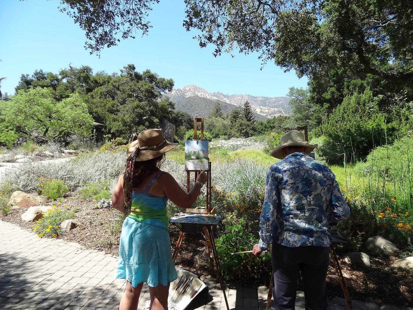 Painters in the Garden, artist, Meadow