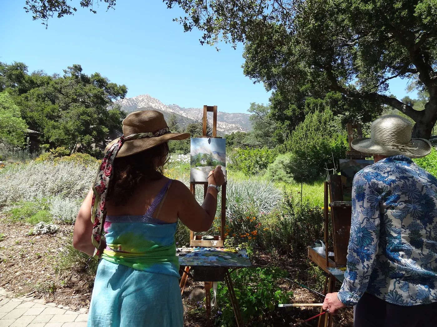 Painters in the Garden, artist, Meadow