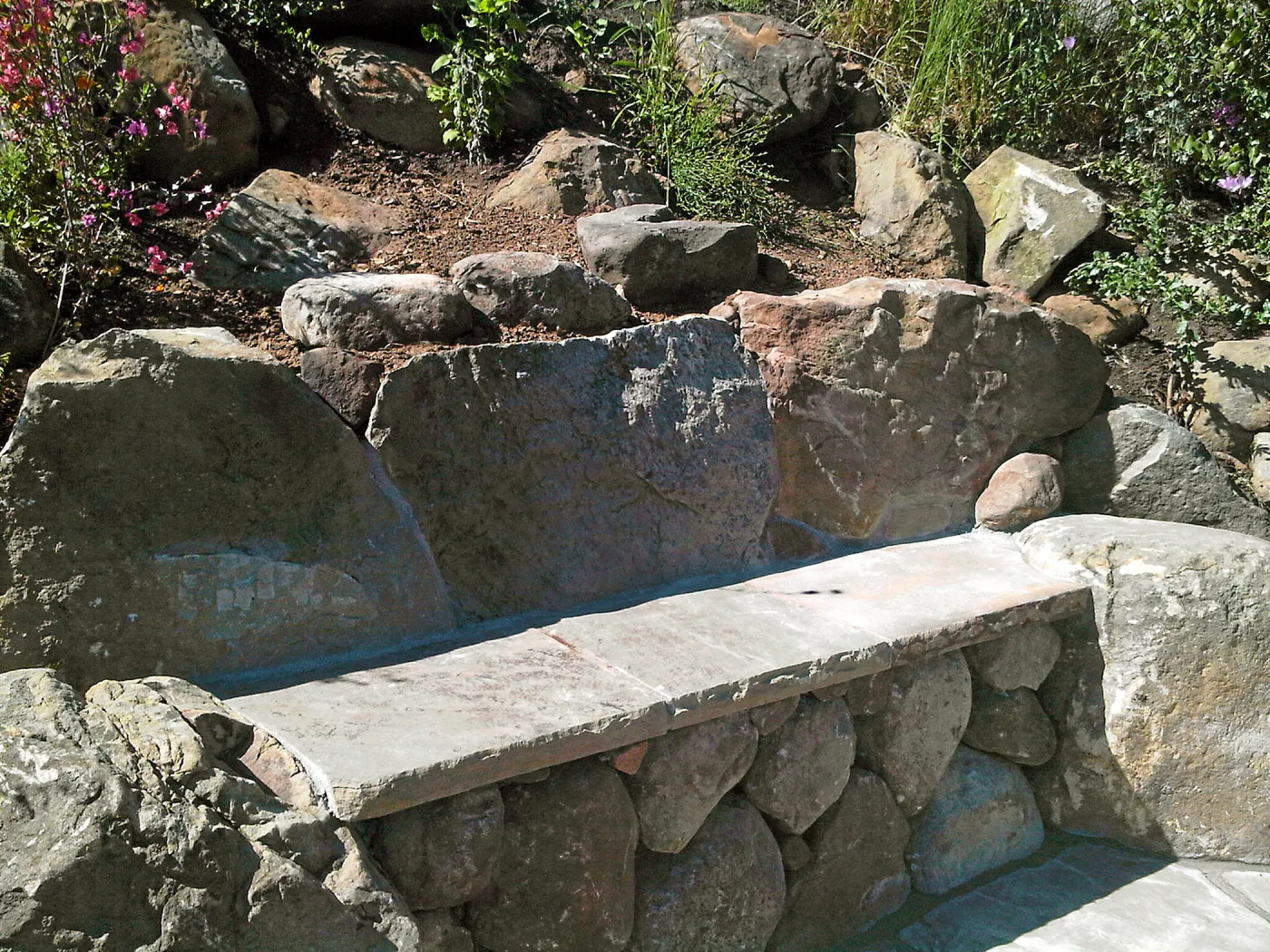 New Connor Bench in Ceanothus section (old Wheeler Bench site)