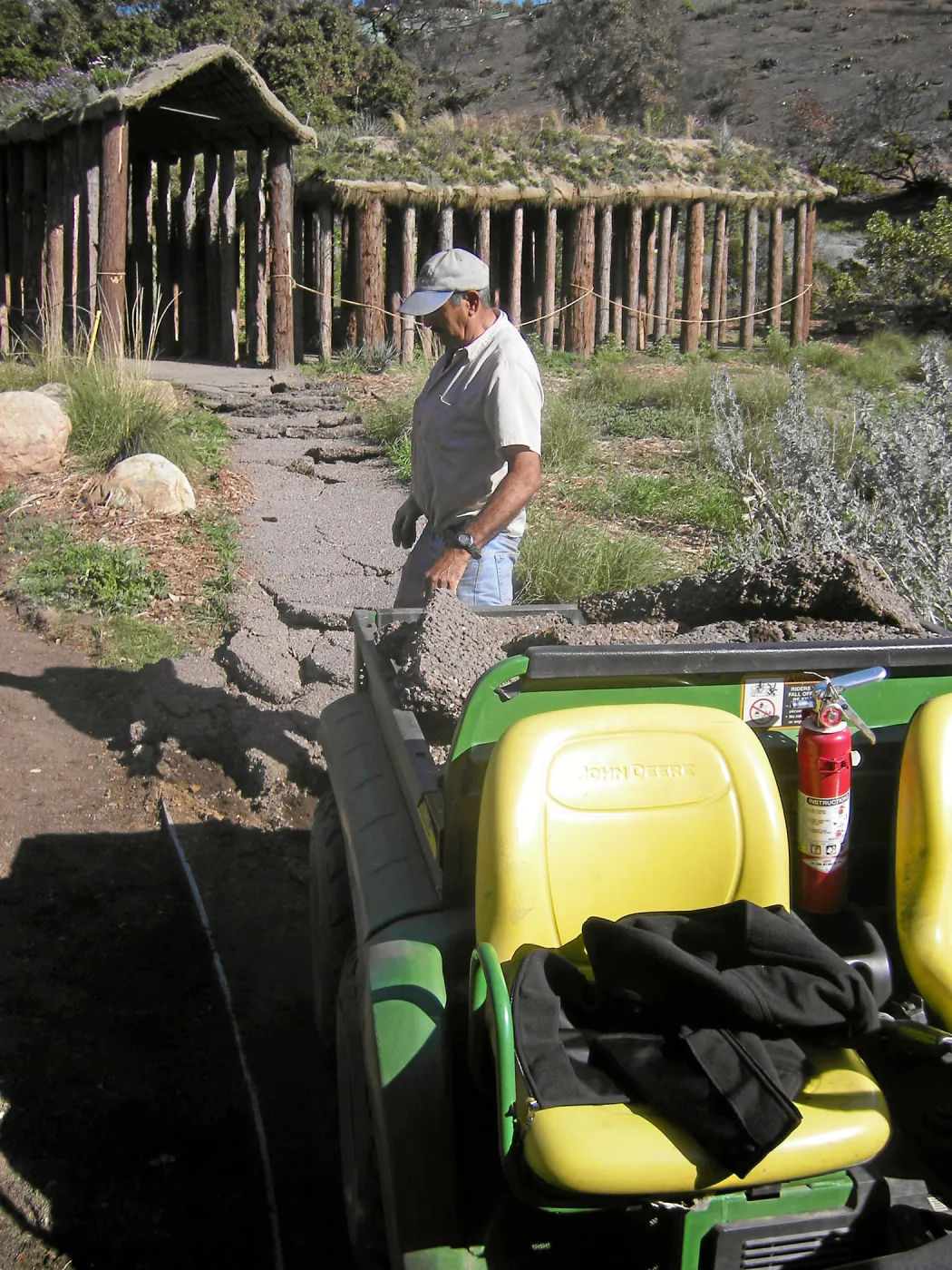 Meadow, Manuel in fornt of Herb Parker installation