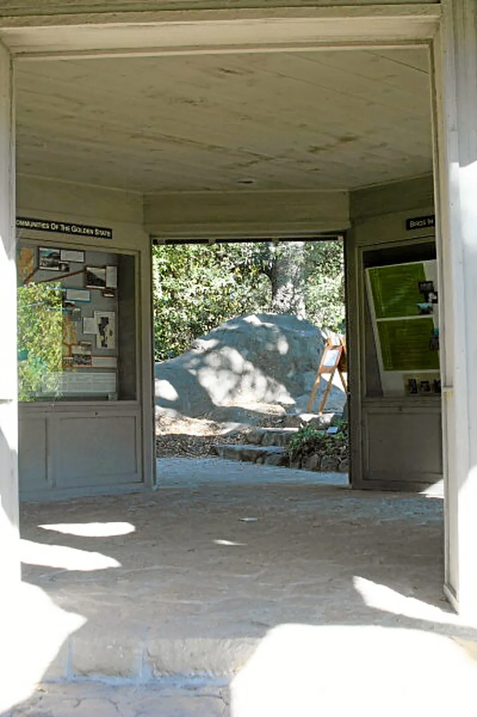 Information Kiosk, view from steps