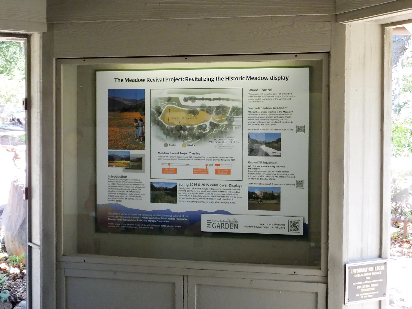 Meadow Revival Project - Interpretive Sign Installed in Information Kiosk