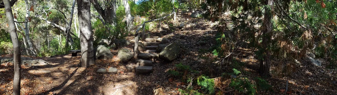 View from east wall of Mission Canyon on trail below Manzanita Section