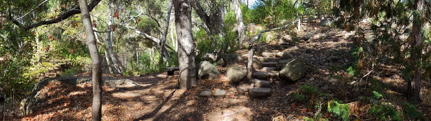 View from east wall of Mission Canyon on trail below Manzanita Section