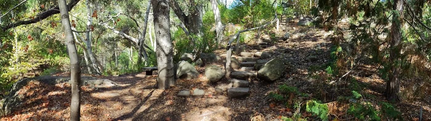 View from east wall of Mission Canyon on trail below Manzanita Section