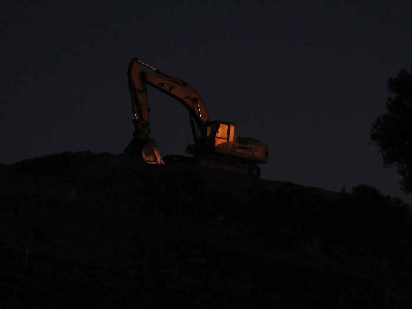 Excavator at Pritzlaff Conservation Center construction site