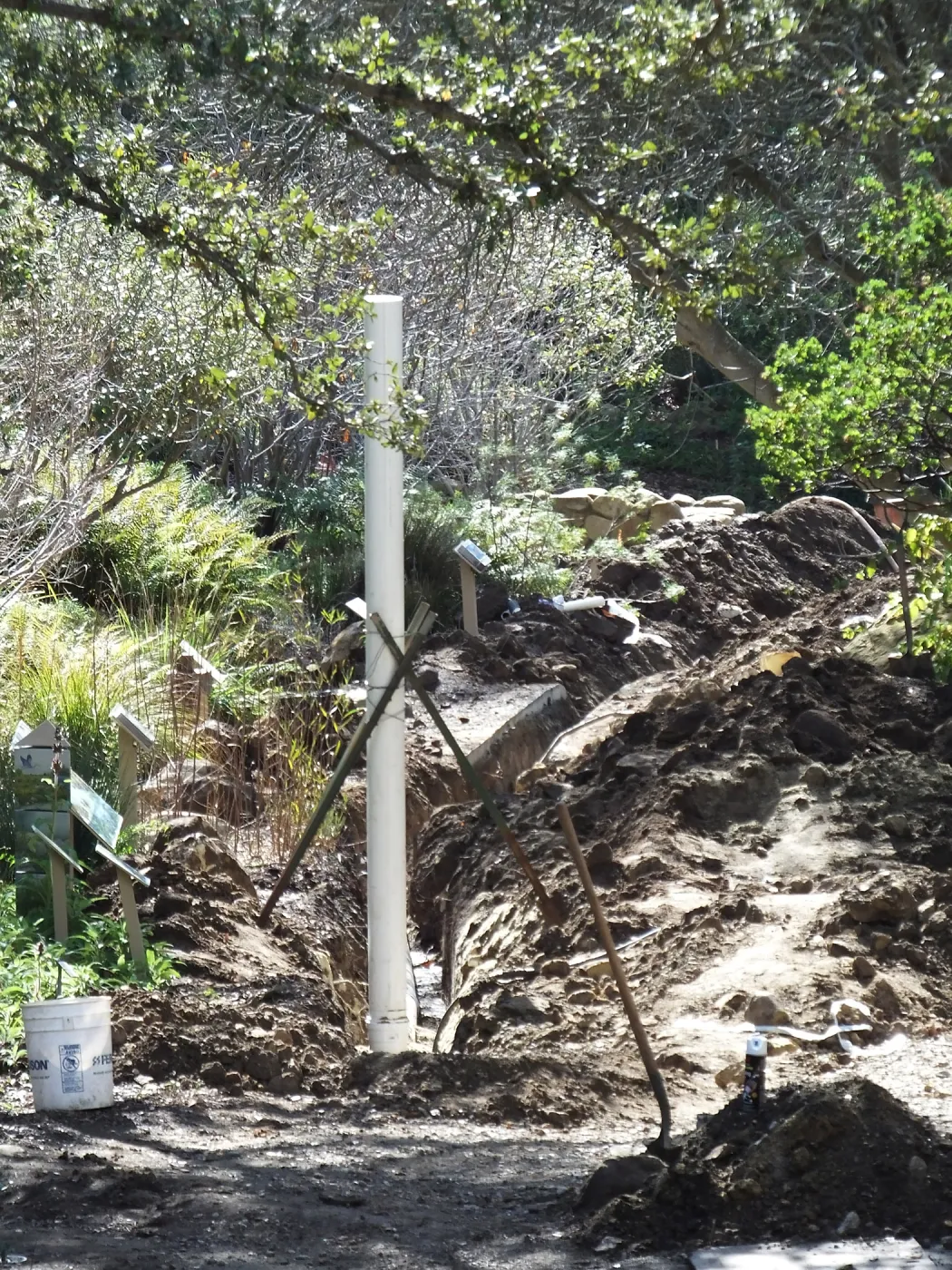Sewer pipe installation work by Specialty Plumbing in Arroyo Section