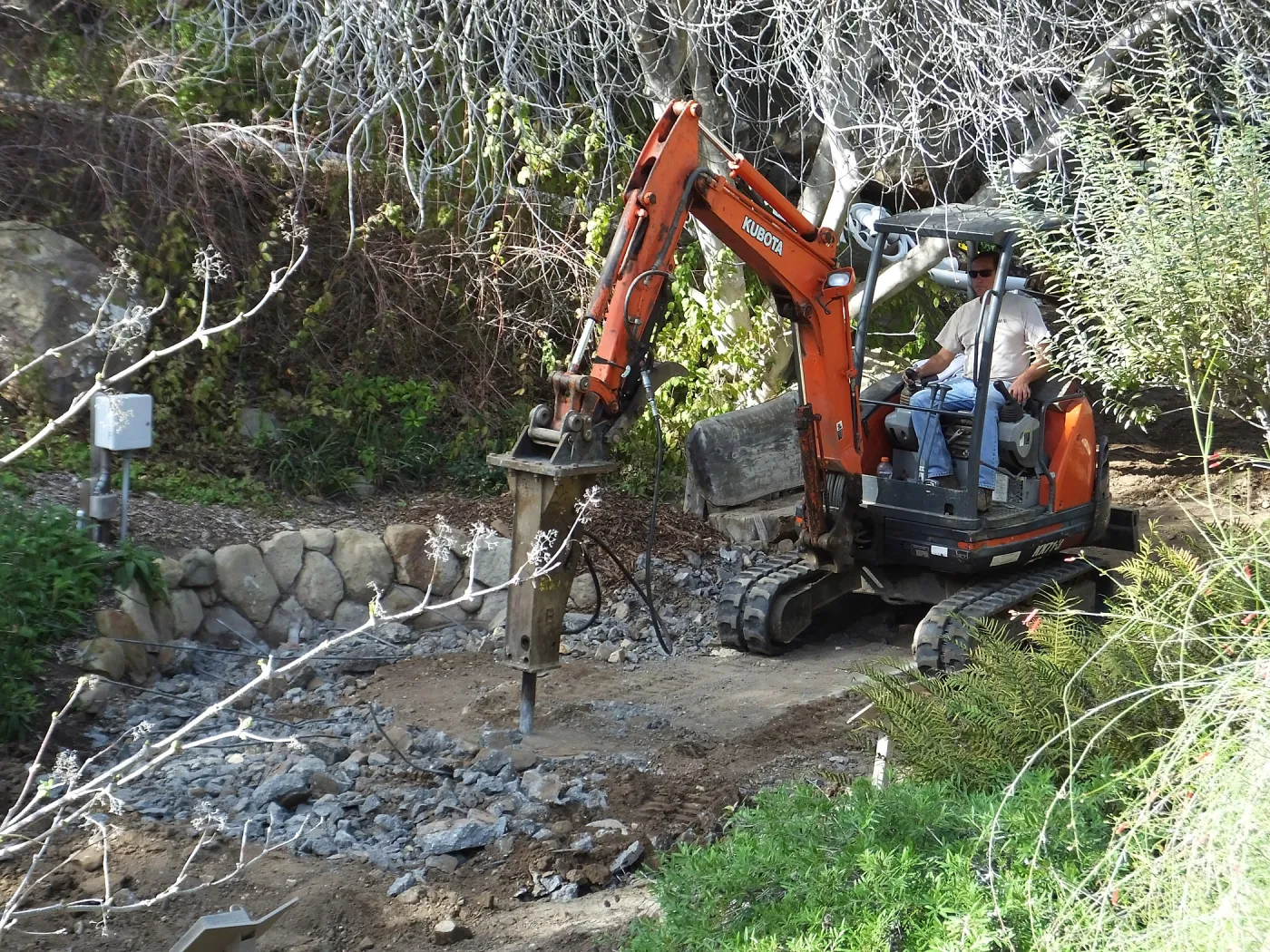 Sewer line installation work by Specialty Plumbing in Arroyo Section