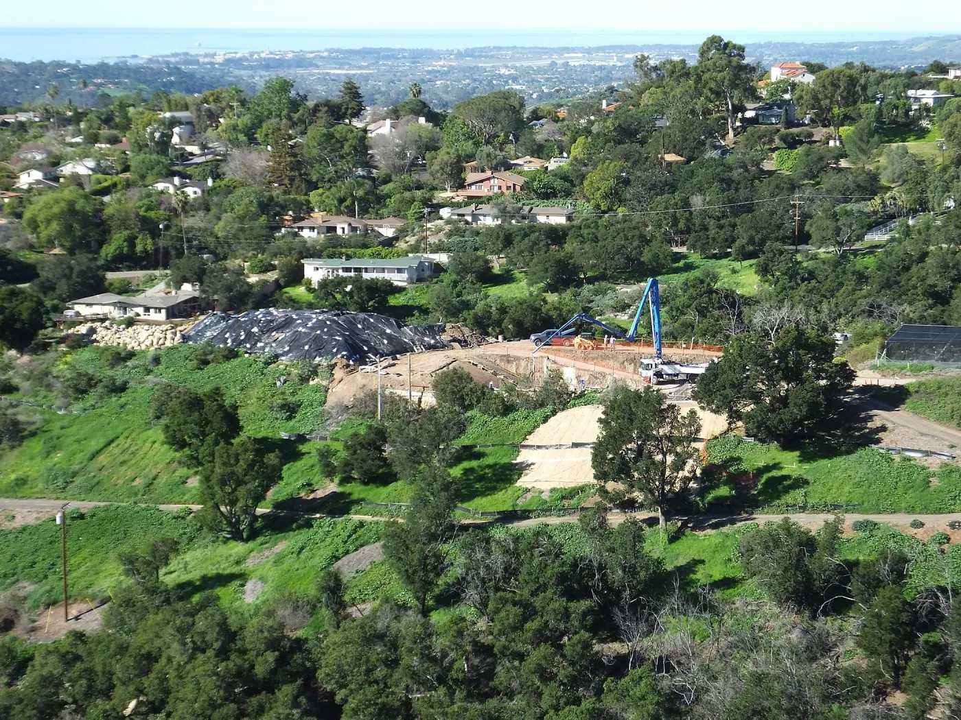 Pritzlaff Conservation Center construction work from Cavalli Ridge