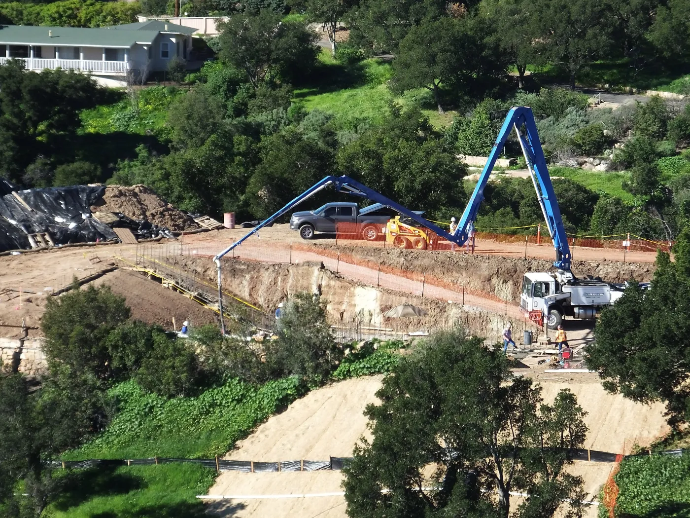 Pritzlaff Conservation Center construction work from Cavalli Ridge