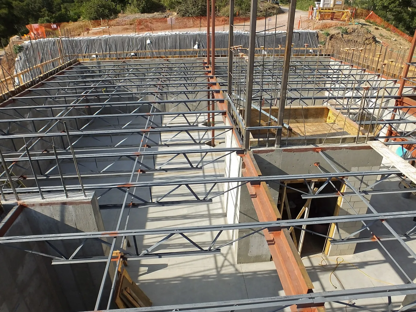 Pritzlaff Conservation Center Construction, looking north across Seed Bank/Herbarium area