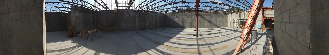 Pritzlaff Conservation Center construction, panorama of Herbarium area